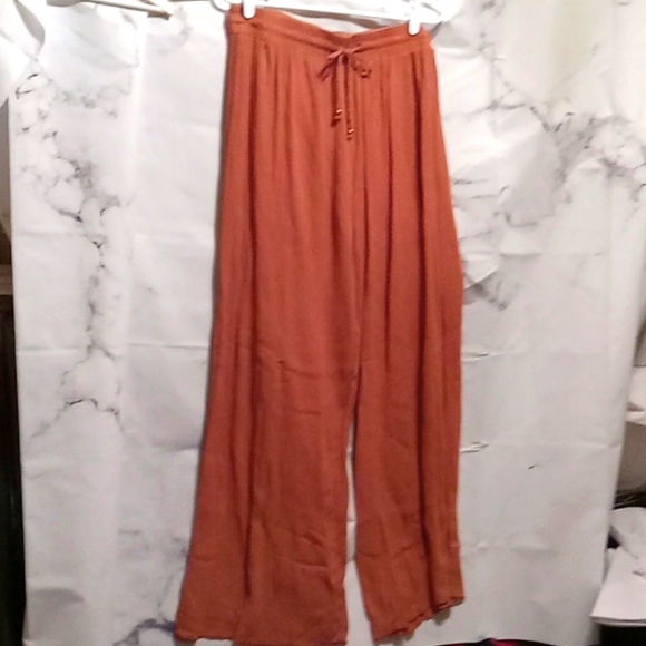 Pants - Burnt orange side slit pants 2X